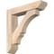 Ekena Millwork Balboa Slat Smooth Bracket w/ Offset Brace, Douglas Fir, 5 1/2"W x 24"D x 24"H BKT0604X24X24BOA06SDF - alternate 1